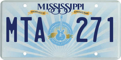 MS license plate MTA271