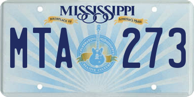 MS license plate MTA273