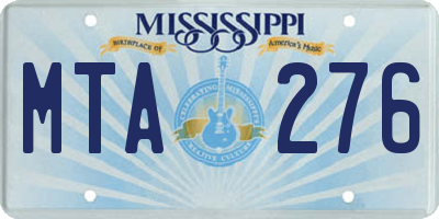 MS license plate MTA276