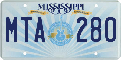 MS license plate MTA280