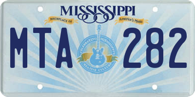 MS license plate MTA282