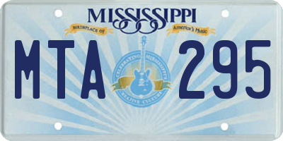 MS license plate MTA295