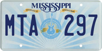 MS license plate MTA297