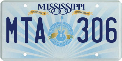 MS license plate MTA306