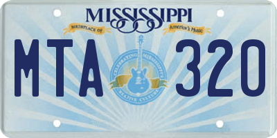 MS license plate MTA320