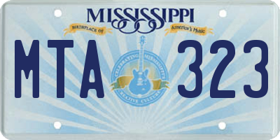 MS license plate MTA323