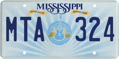 MS license plate MTA324