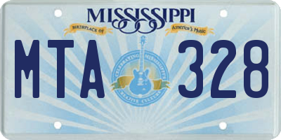 MS license plate MTA328