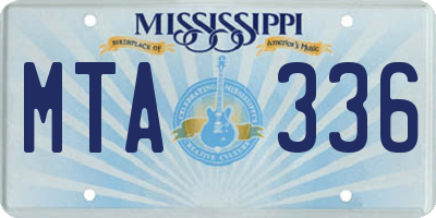 MS license plate MTA336