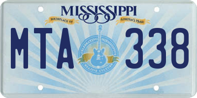 MS license plate MTA338