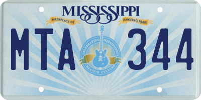 MS license plate MTA344