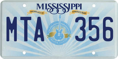MS license plate MTA356