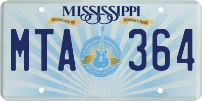 MS license plate MTA364