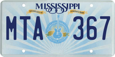 MS license plate MTA367