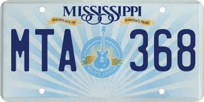 MS license plate MTA368