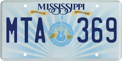 MS license plate MTA369