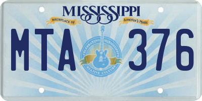 MS license plate MTA376