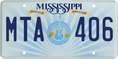 MS license plate MTA406