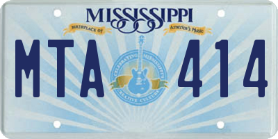 MS license plate MTA414