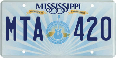 MS license plate MTA420