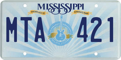 MS license plate MTA421