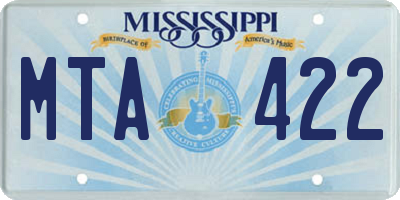 MS license plate MTA422