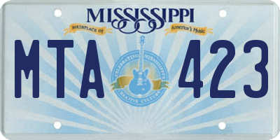 MS license plate MTA423