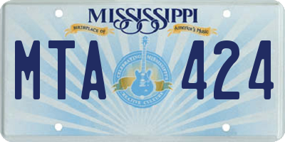 MS license plate MTA424