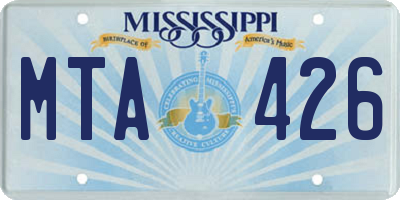 MS license plate MTA426