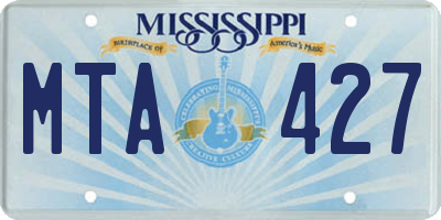 MS license plate MTA427