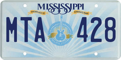 MS license plate MTA428