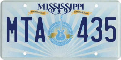 MS license plate MTA435