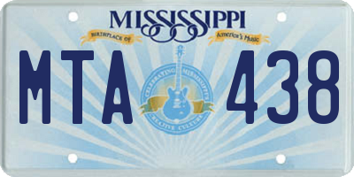MS license plate MTA438