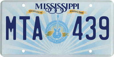 MS license plate MTA439