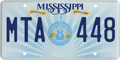 MS license plate MTA448