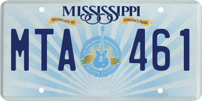 MS license plate MTA461