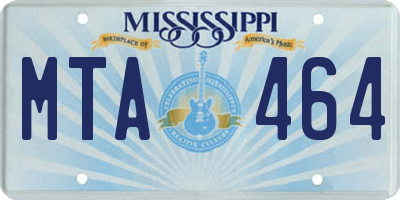 MS license plate MTA464