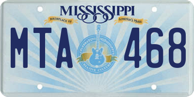 MS license plate MTA468