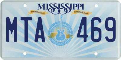 MS license plate MTA469