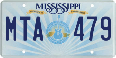 MS license plate MTA479