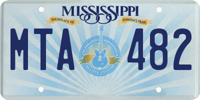 MS license plate MTA482