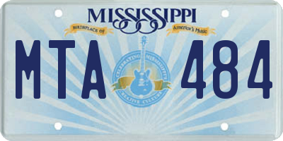 MS license plate MTA484