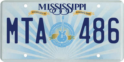 MS license plate MTA486