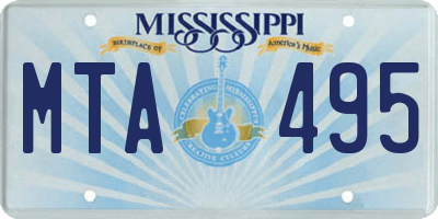 MS license plate MTA495