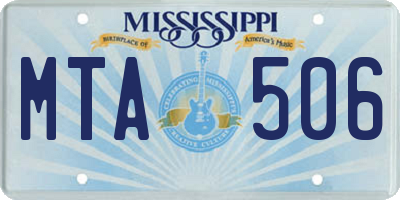 MS license plate MTA506