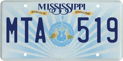 MS license plate MTA519