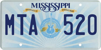 MS license plate MTA520