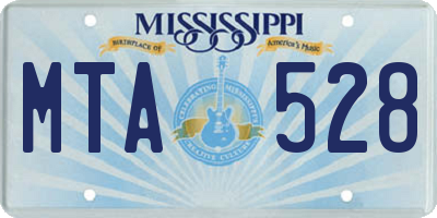 MS license plate MTA528
