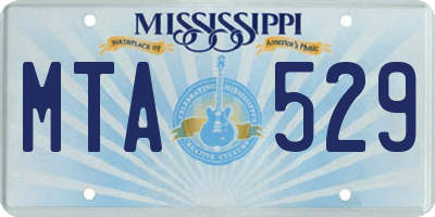 MS license plate MTA529