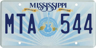 MS license plate MTA544